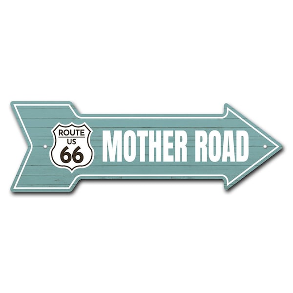 Signmission Mother Road 66 Wood Arrow Sign Funny Home Decor 30in Wide P-ARROW10-999730 - main